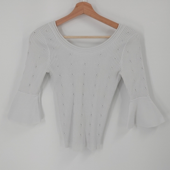 Sandro Ribbed Low Back Top - Picture 1 of 4